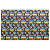 Funny Rainbow Pride Happy Face Stof (Fat Quarter)