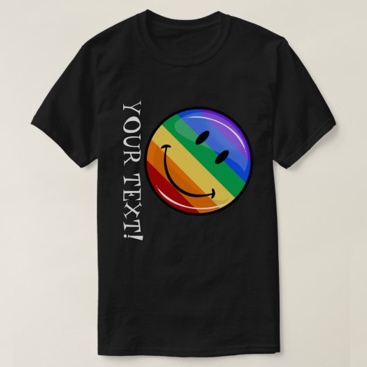 Funny Rainbow Pride Happy Face T-shirt (Design voorkant)