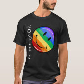 Funny Rainbow Pride Happy Face T-shirt (Voorkant)