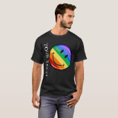 Funny Rainbow Pride Happy Face T-shirt (Voorkant volledig)