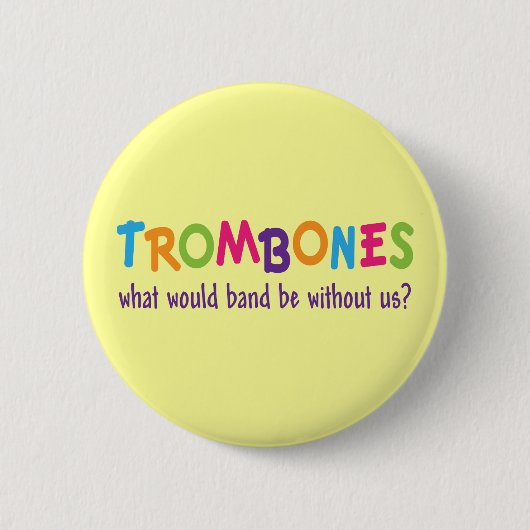 Funny Rainbow Trombone Band Gift Ronde Button 5,7 Cm (Voorkant)