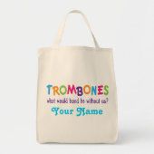 Funny Rainbow Trombone Band Gift Tote Bag (Voorkant)