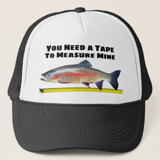 Funny Rainbow Trout and Tape Measure Trucker Pet (Voorkant)