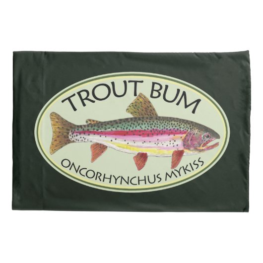 Funny Rainbow Trout Bum Kussensloop (Achterkant)