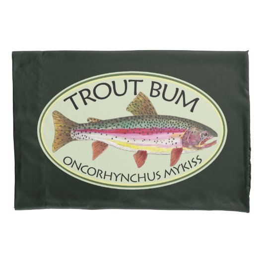 Funny Rainbow Trout Bum Kussensloop (Voorkant)