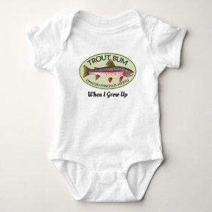Funny Rainbow Trout Bum Vist Angler's Romper