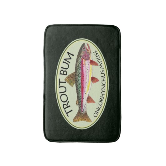 Funny Rainbow Trout Bum Vist Badmat (Voorkant Verticaal)