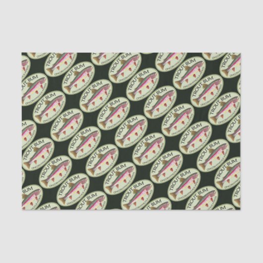 Funny Rainbow Trout Bum Vist Tissuepapier (Voorkant)