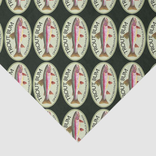 Funny Rainbow Trout Bum Vist Tissuepapier (Detail)