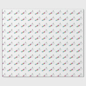 Funny Rainbow Unicorn Swimming Sperm Cadeaupapier (Vlak)