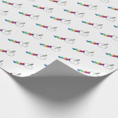 Funny Rainbow Unicorn Swimming Sperm Cadeaupapier (Hoek)