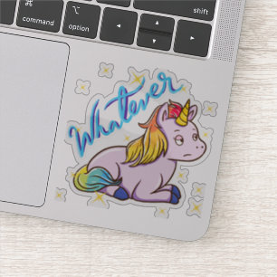 Funny Rainbow Unicorn What Gag Sticker