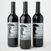 Funny Raining Hearts Love Wine Label Wijn Etiket (Flessen)