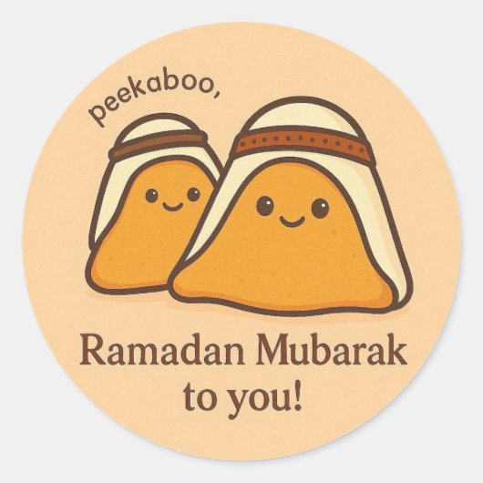Funny Ramadan Mubarak To You Ronde Sticker (Voorkant)