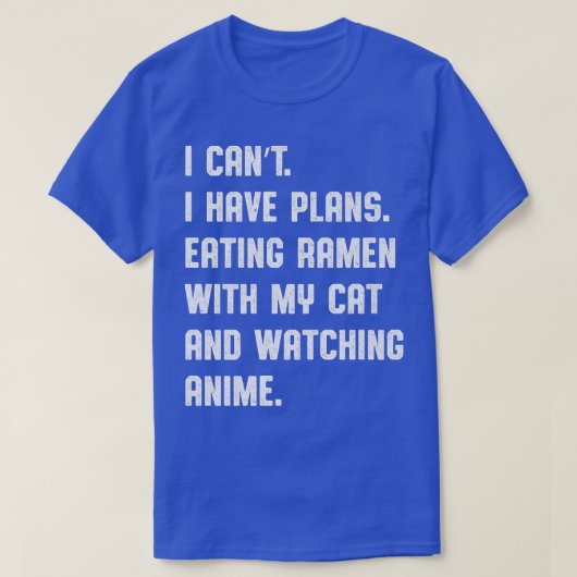 Funny ramen, anime en katten t-shirt (Design voorkant)