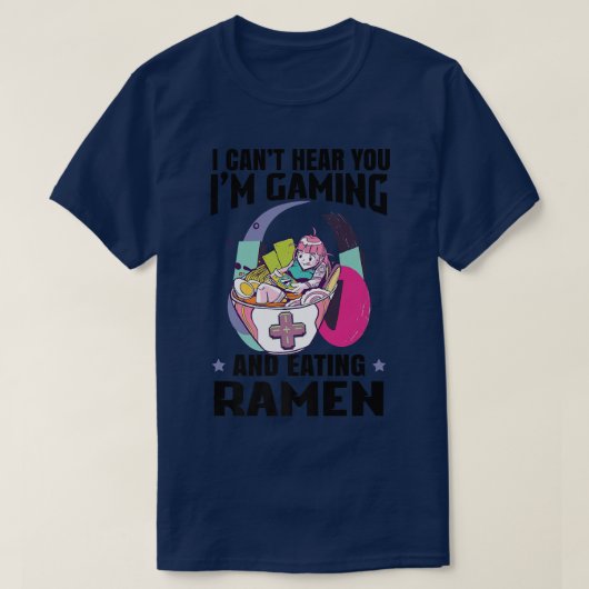 Funny Ramen Bowl Japan Asia Gamer Gaming T-shirt (Design voorkant)