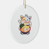 Funny Ramen Cat Anime Kawaii Japanner Noodles Love Keramisch Ornament (Rechts)