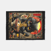 Funny Ramen Cat Noodle Lovers Anime Otaku  Fleece Deken (Voorkant (Horizontaal))