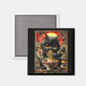 Funny Ramen Cat Noodle Lovers Anime Otaku  Magneet (Voorkant / Achterkant)