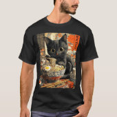 Funny Ramen Cat Noodle Lovers Anime Otaku T-shirt (Voorkant)