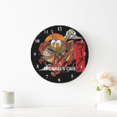 Funny Ramen Dragon Graphics TEEN Voeg naam toe Grote Klok (Huis)