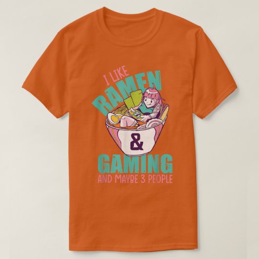 Funny Ramen Gamer T-shirt (Design voorkant)