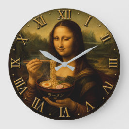 Funny Ramen Mona Lisa Grote Klok