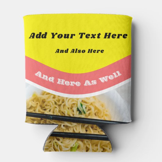 Funny Ramen Noodles Packet Custom Message Blikjeskoeler (Achterkant)