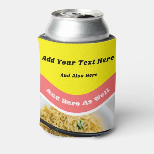 Funny Ramen Noodles Packet Custom Message Blikjeskoeler (Blikje Achterkant)