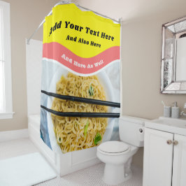 Funny Ramen Noodles Packet Custom Message Douchegordijn