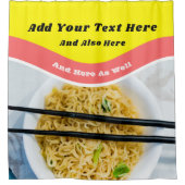 Funny Ramen Noodles Packet Custom Message Douchegordijn (Voorkant)