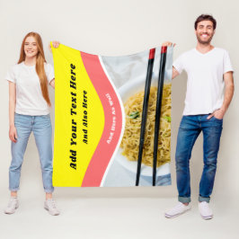 Funny Ramen Noodles Packet Custom Message Fleece Deken