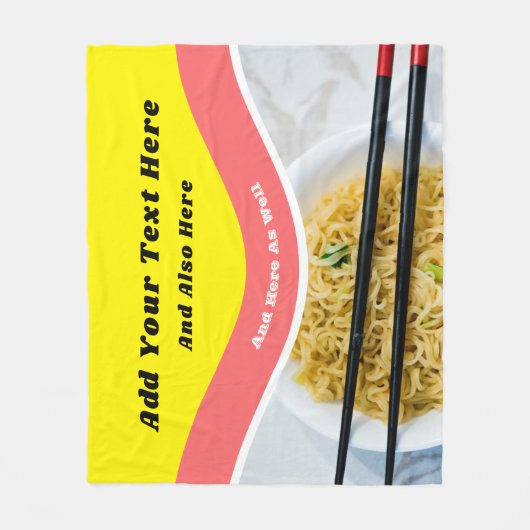 Funny Ramen Noodles Packet Custom Message Fleece Deken (Voorkant)