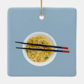 Funny Ramen Noodles Packet Custom Message Keramisch Ornament (Achterkant)