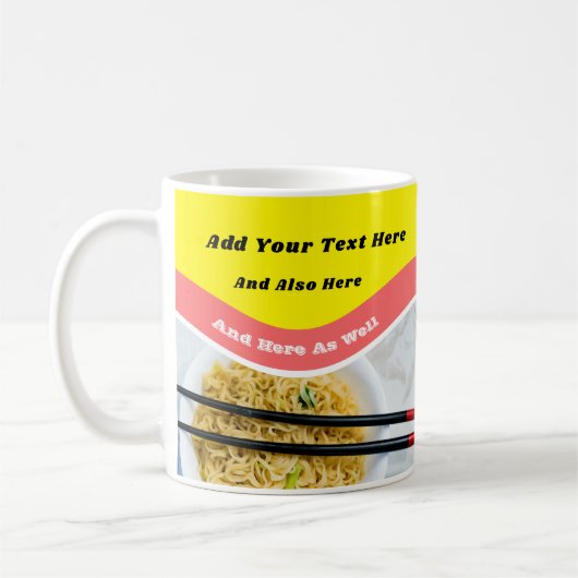 Funny Ramen Noodles Packet Custom Message Koffiemok (Links)