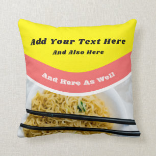 Funny Ramen Noodles Packet Custom Message Kussen