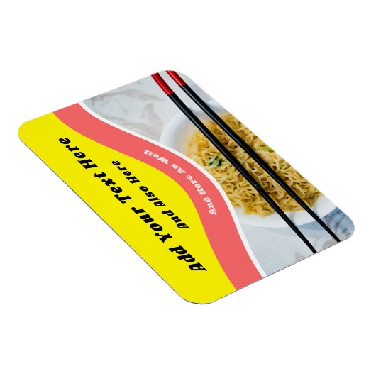 Funny Ramen Noodles Packet Custom Message Magneet (Rechterzijde)