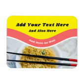 Funny Ramen Noodles Packet Custom Message Magneet (Horizontaal)