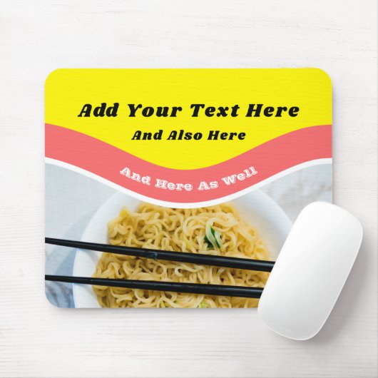 Funny Ramen Noodles Packet Custom Message Muismat (Met muis)