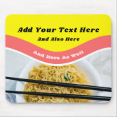 Funny Ramen Noodles Packet Custom Message Muismat (Voorkant)