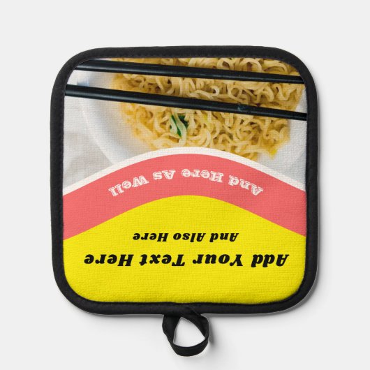 Funny Ramen Noodles Packet Custom Message Pannenlap (Voorkant)