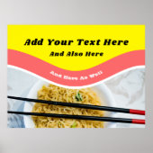 Funny Ramen Noodles Packet Custom Message Poster (Voorkant)
