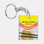 Funny Ramen Noodles Packet Custom Message Sleutelhanger (Voorkant Links)