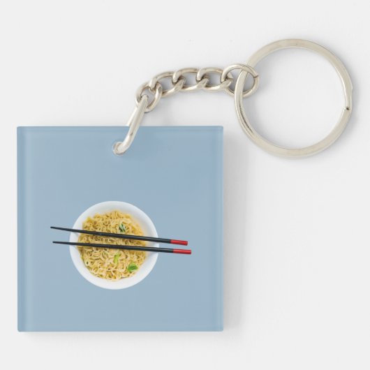 Funny Ramen Noodles Packet Custom Message Sleutelhanger (Achterkant)