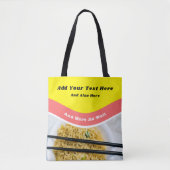 Funny Ramen Noodles Packet Custom Message Tote Bag (Voorkant)