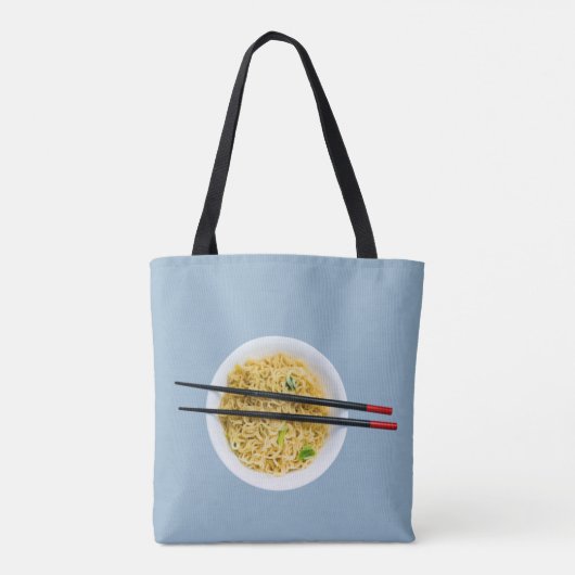 Funny Ramen Noodles Packet Custom Message Tote Bag (Achterkant)