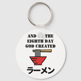Funny Ramen Quote met Japanse brieven Sleutelhanger