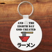 Funny Ramen Quote met Japanse brieven Sleutelhanger (Voorkant)