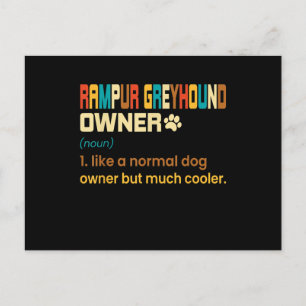 Funny Rampur Greyhound  Retro Dog mama Pa G Briefkaart