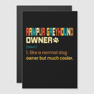 Funny Rampur Greyhound  Retro Dog mama Pa G Magnetische Uitnodiging